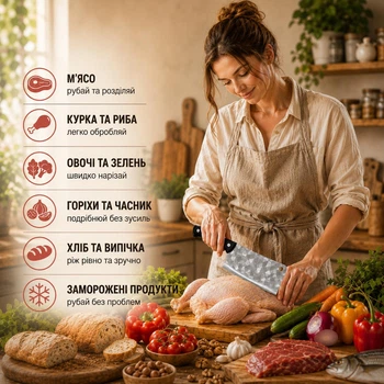 Кухонный топорик для мяса из нержавеющей стали с деревянной ручкой мясницкий нож тяпка для разделки мяса овощей костей кухни шашлыка Gorillas BBQ KN131