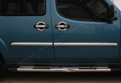 Накладки хромовані на молдинги дверей (4шт, нерж) Fiat Doblo 2000-2006, OmsaLine 2520131