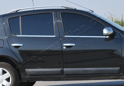 Накладки хромированные на стекла (нижние) (4шт) Dacia Sandero 2008-2012, OmsaLine, 2004141