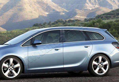 Накладки хромовані на скло (12шт, повна) Opel Astra J SW 2010-, OmsaLine 5216148
