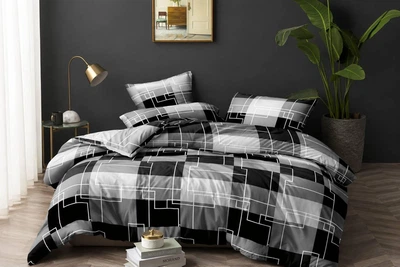 Комплект постельного белья "Gray geometry" двуспальный полиестер 180х220 см