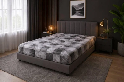 Простынь на резинке "Gray texture" из полиэстера 160х200 см