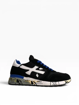 Мужские кроссовки повседневные Premiata Mick Black Blue White 45 (29,0 см) Черный