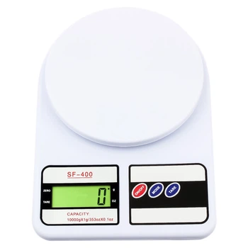 Ваги кухонні з підсвічуванням Electronic Kitchen Scale SF400, до 10 кг, Білі