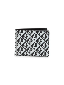 Кожаный кошелек Karl Lagerfeld Paris с логотипом 1159863614 (Черный/Белый One size)
