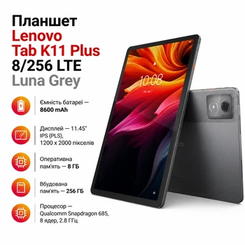 Планшет Lenovo Tab K11 Plus 8/256 LTE Luna (m489260)