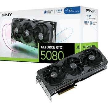 Відеокарта PNY GeForce RTX 5080 Triple Fan OC 16GB (VCG508016TFXPB1-O) EU [125935]