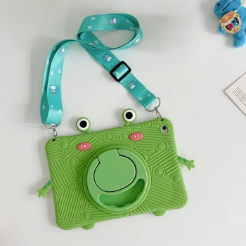 Чехол детский Silikon Power с подставкой и ремешком Apple iPad Air 3 (2019) 10.5" экран Froggy