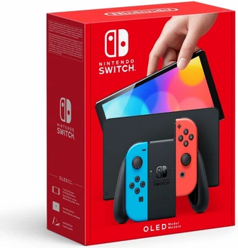 Портативна ігрова консоль Nintendo Switch OLED with Neon Blue and Neon Red Joy-Con
