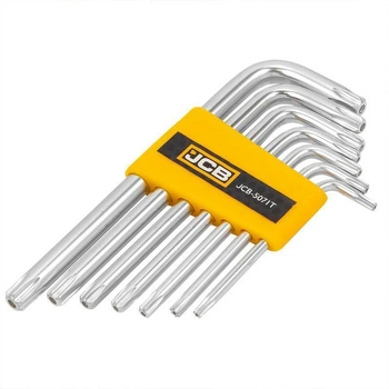 Набір Г-подібних ключів TORX з отвором, 7 пр. - 59312 JCB
