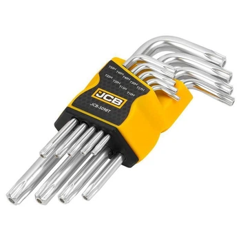 Набір Г-подібних ключів TORX з отвором, 9 пр. - 59316 JCB