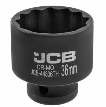 Головка ударна тонкостінна 1/2" 36 мм (12-гр.) - 59523 JCB