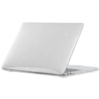 Чехол-накладка Glitter для MacBook Air 13.6'' (2022-2026) закалённый поликарбонат прозрачный