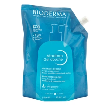 Гель для душу Bioderma Atoderm нормальна суха чутлива атопічна шкіра ЕКО пакування 1л