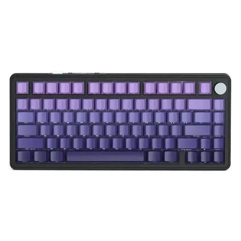 Бездротова механічна клавіатура Attack SHARK X85 (82 клавіші, BT, 2.4 ГГц, USB Type-C, Grape Purple Gradient)