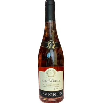 Вино Cavignon Рожеве напівсолодке 10,5% 0,75 л (Франція)