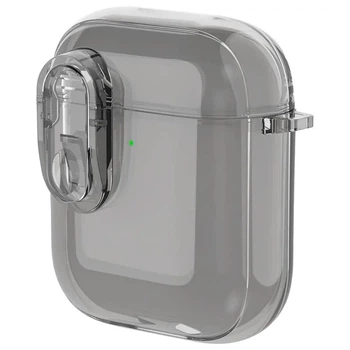 Чехол для наушников AirPods 1/2 анти-пыль анти-удар TPU черный