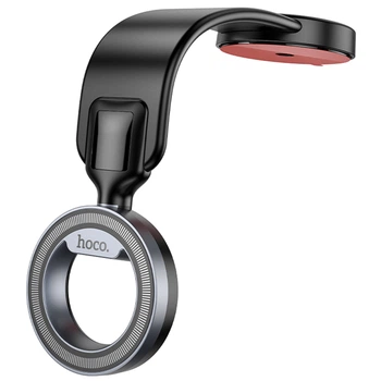 Автодержатель HOCO H71 Totem Ring magnetic (center console) (Black metal gray) (257299)