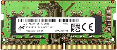 Оперативна пам'ять для ноутбука Micron 8GB DDR4 2400MHz SO-DIMM 1Rx8 (MTA8ATF1G64HZ-2G3E2)