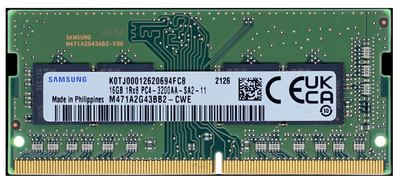 Оперативна пам'ять для ноутбука Samsung 16GB DDR4 3200MHz SO-DIMM 1Rx8 (M471A2G43BB2-CWELL)