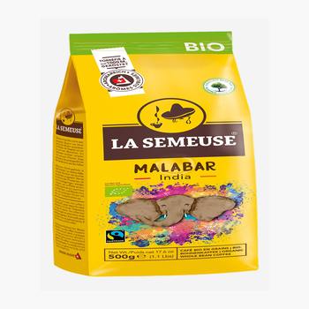 Органический кофе в зернах La Semeuse Malabar India BIO, 500 г