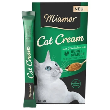 Ласощі для котів Miamor Cat Snack з куркою і овочами 5 стіків по 15 грам