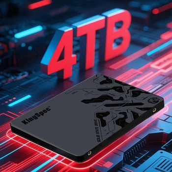 Твердотільний накопичувач KingSpec 128 ГБ, інтерфейс SATA 3.0, 2,5 дюйма, швидкість читання 450 МБ/с, сумісний із настільними комп'ютерами/ноутбуками