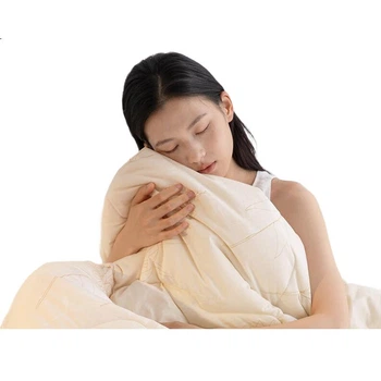 Одеяло Luolai Home Textiles Deep Sleep Four Seasons класса А, машинная стирка, 100% хлопок, приятное для кожи, теплое, для весны и осени, желтого цвета, 200*230 см.