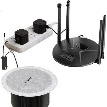 Беспроводной комплект потолочных колонок SAST с активным Bluetooth и встроенным усилителем, потолочная акустическая система для магазинов, публичных трансляций, передатчик фоновой музыки, комбинированный комплект «один к двум».
