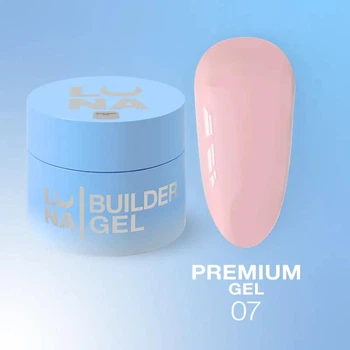 Гель LUNAMoon Premium Gel №11 - бежево-розовый на 15 мл для укрепления, выравнивания и наращивания ногтей
