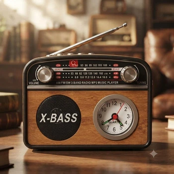 Радіоприймач із годинником і Bluetooth PR-1002BT X-Bass