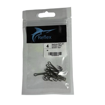 Двойник REFLEX KOREA LONG SHANK 10шт ZIP No4,7407000008150