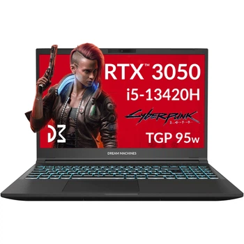 Ноутбук Dream Machines RG3050-15UA71 15.6” FHD 144Hz/i5-13420H/16 GB/SSD 1TB/RTX3050/GLAN/DOS (RG3050-15UA71) Black