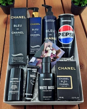 Подарунковий набір косметики No Brand в стилі ChaneІ Bleu de Chanel 7 в 1