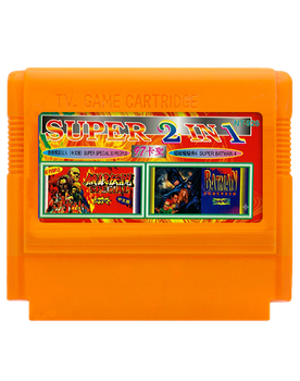 Сборник Игр RMC Famicom Dendy 2 in 1 Batman Returns, Mortal Kombat 6 (Fatal Fury Special) NT-926 90х TV Game Английская Версия Только Картридж Б/У