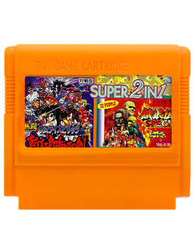 Сборник Игр RMC Famicom Dendy 2 in 1 Fatal Fury Special (Garou Densetsu), Aladdin (Port SNES) NT-63 90х TV Game Английская Версия Только Картридж Б/У