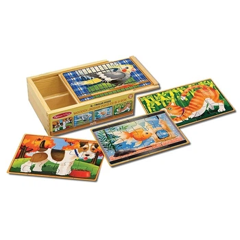 Набор из 4 пазлов в коробке "Домашние животные" MelissaandDoug MD3790, 15х20 см