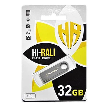 Флешка Hi-Rali 32 GB USB Flash Drive Shuttle series Silver (HI-32GBSHSL)