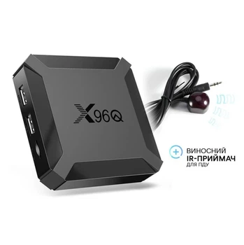Смарт приставка X96Q + Виносний IR 2/16 GB 4K Allwinner H313 Android 10.0 WiFi 2.4