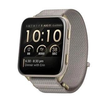 Смарт-часы Garmin Venu X1 Soft Gold Titanium and French Grey Nylon (010-02980-09)