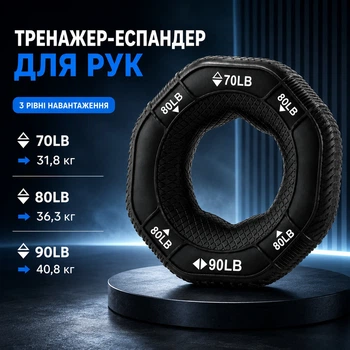 Тренажер для рук и реабилитации кисти | Эспандер кольцо 70-90LB для спорта, фитнеса и бокса