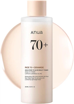 Тонер для обличчя Anua Rice 70 Glow Milky Toner, 250 мл 8809640735455