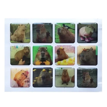 Набор наклеек 3D STICKERS Capybara 1 — объемные декоративные стикеры с капибарами