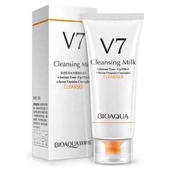 Пінка для вмивання з комплексом 7 вітамінів Bioaqua V7 Cleansing Milk, 100 мл