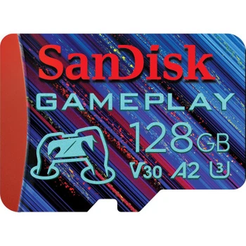Карта памяти SanDisk 128GB microSD class 10 UHS-I U3 V30 A2 GamePlay