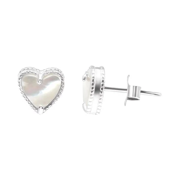 Серебряные серьги «Mother-of-pearl Heart»