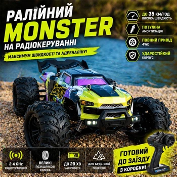 Машинка на радиоуправлении ZLL SG116 PRO 1:16 4WD 40 км/ч, дрифт машинка на пульте, радиоуправляемый автомобиль RC с LED подсветкой и дрифт колёсами + батарейки в подарок