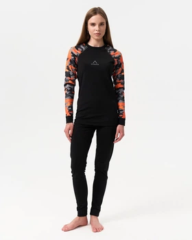 Женское зимнее термобелье Norvin print Orange pixel размер S