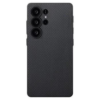 Карбоновый чехол Pitaka PIN Button Case Black/Grey Plain для Samsung Galaxy S25 Ultra (PBS2501U)