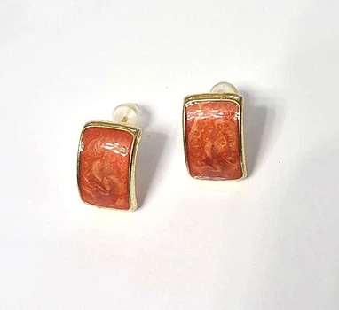 Женские сережки "Дуги" 1.2см jewelry Терракотовые